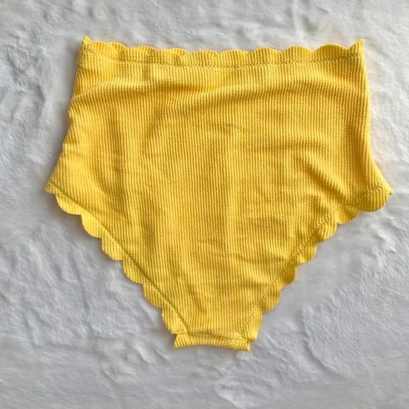 NWT High Waisted Yellow Bikini Bottoms Size Small - Picture 7 of 10